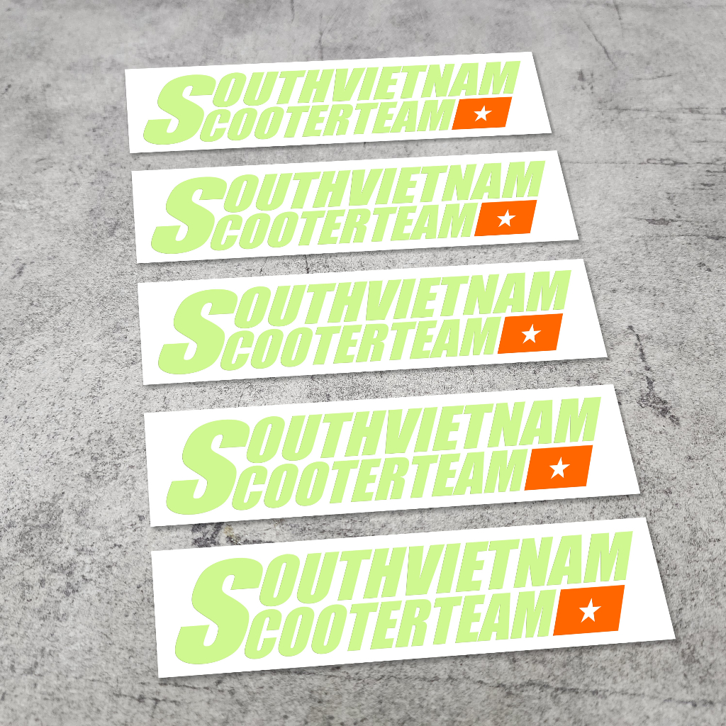 Tem south vietnam scooter team DẠ QUANG phát sáng trang trí hông xe honda SH