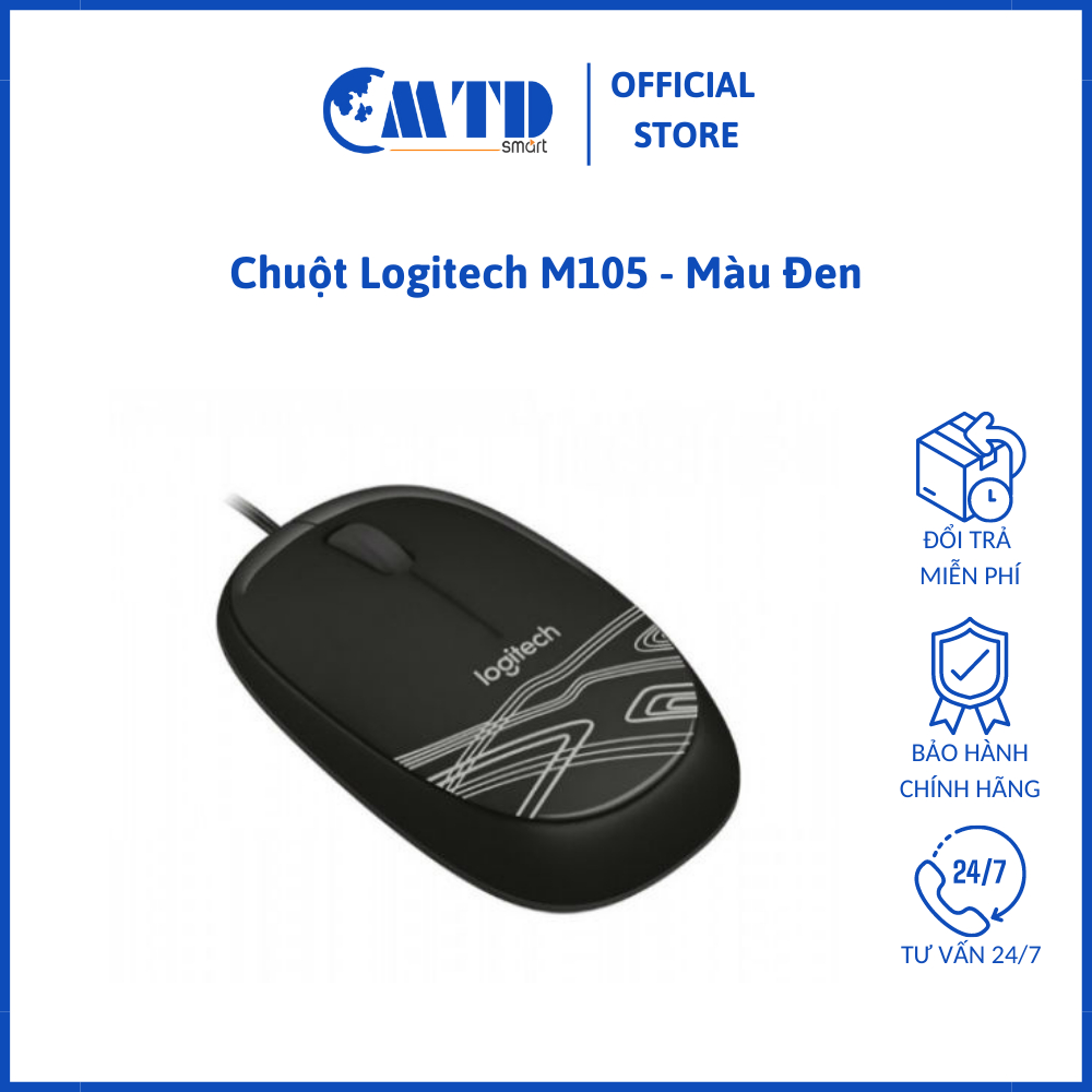 Chuột Logitech M105 - Màu Đen - Bảo Hành 12 Tháng