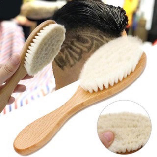 Chổi phủi tóc nam barber cán gỗ dùng để phủi tóc khi fade hay phủi sạch tóc dính sau khi cắt