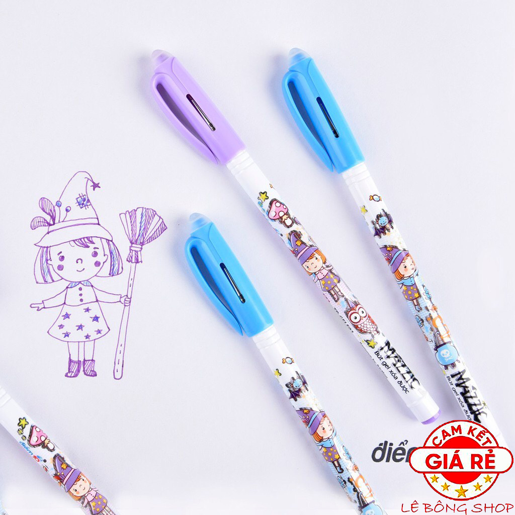 Combo 5 bút gel nước xóa được GelE01 Thiên Long I Bút Điểm 10 Mazzic TP-GEL E01