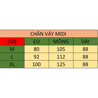 CHÂN VÁY MIDI BIGSIZE XÒE TẦNG  [TNT SHOP BIGSIZE 60KG 90KG]