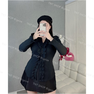 ÁO THUN VIỀN BÈO TAY LOE [TNT SHOP BIGSIZE 60KG 90KG]