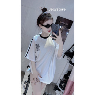 Áo Phông phối bo cổ tay sọc full tang chuẩn JELLYSTORE cotton khô mịn