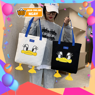 [HSP47] Túi tote Vải Happyhome canvas mềm Đẹp Cực Hot đựng vừa a4 tặng quà xinh💖[SIÊU XINH]💡 Túi vải xinh hình con vịt