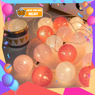 [HSP19] Đèn led trang trí Happyhome🎁💟💕[SIÊU HOT] 🍥🎂🍰 đèn trang trí kiểu lồng nhỏ dây lưới màu đỏ