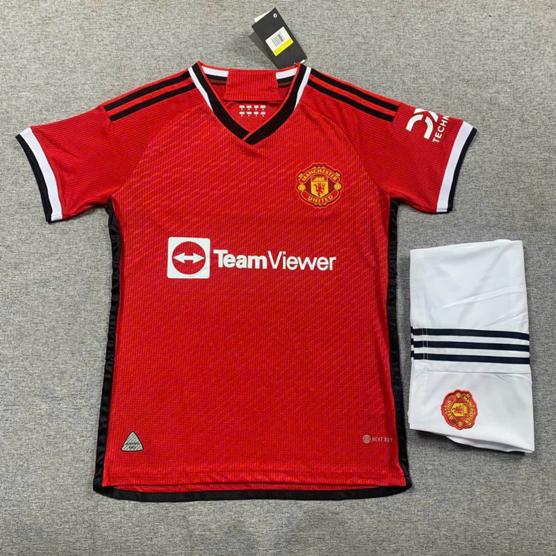 Sét Áo bóng đá 2023/24-Màu đỏ đen ( Chất liệu vải mè thái thấm hút mồ hôi