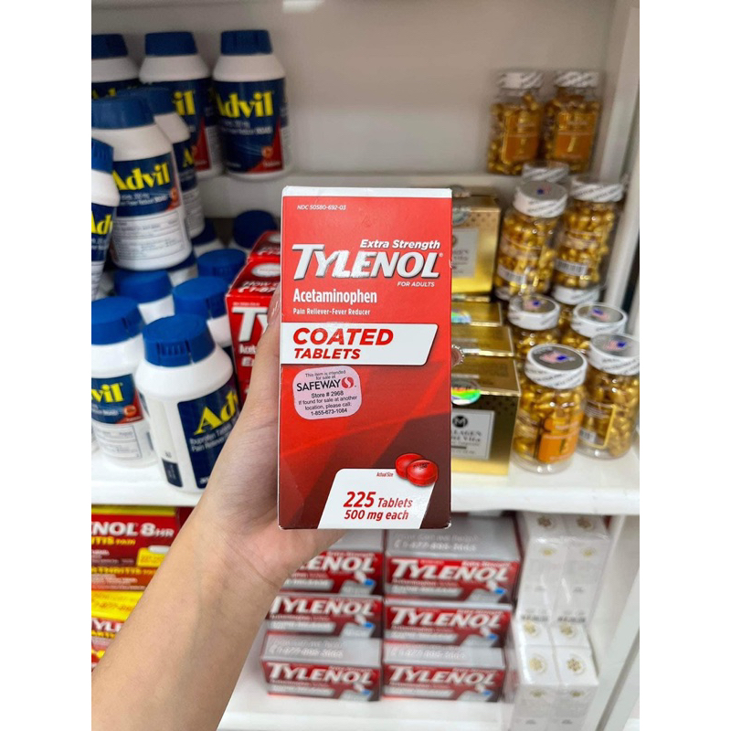 Hộp đựng 225 viên 𝙏YLE𝙉OL 500mg