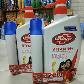 SỮA TẮM DIỆT KHUẨN LIFEBUOY ĐỎ 800G TẶNG CHAI NHỎ, HÀNG CHÍNH HÃNG