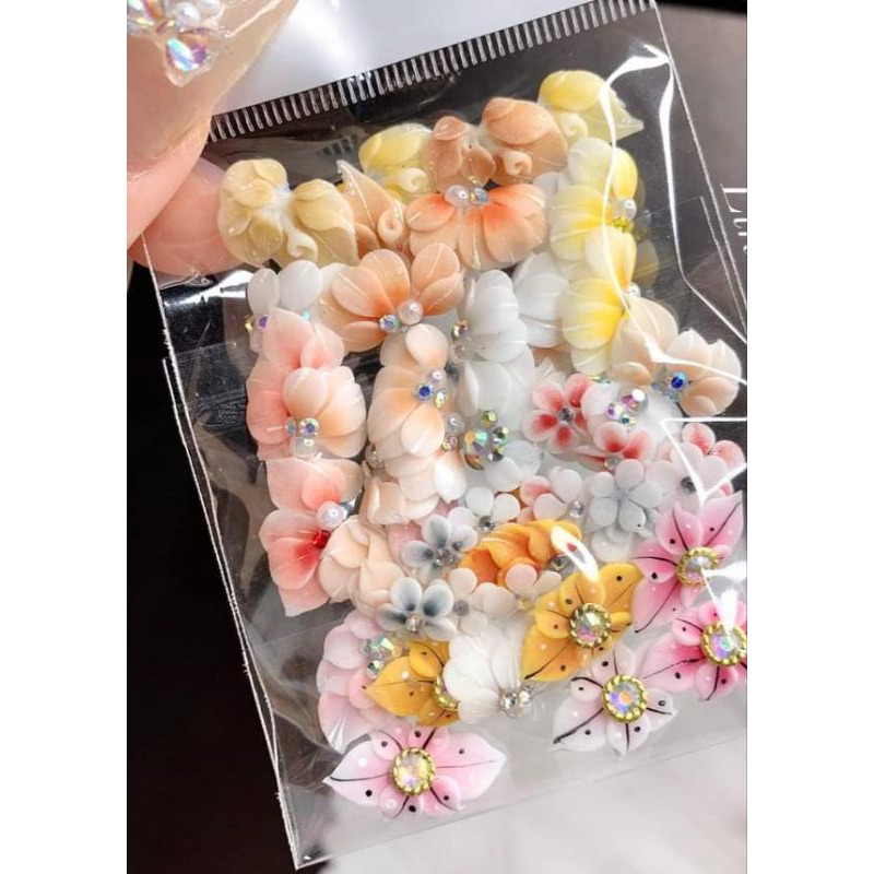 🌻🌺🍁Hoa bột 1k vừa bán vừa cho trang trí móng