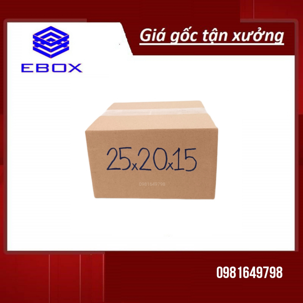 25x20x15 Hộp carton đóng hàng