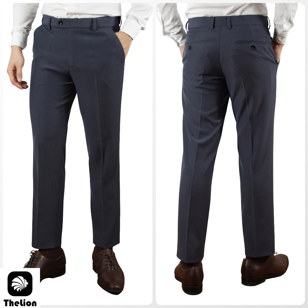 Quần âu nam - quần tây nam cao cấp tăng cạp chun vải dày dặn chống nhăn co giãn thoải mái chuẩn form slimfit | TheLion