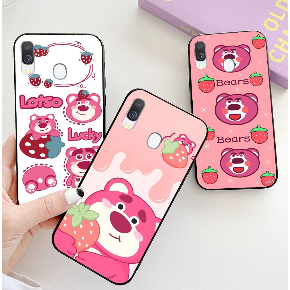 Ốp lưng Samsung a40 / ss a60 in hình gấu dâu chibi đáng yêu cute