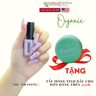 Sơn dưỡng thành phần hữu cơ phục hồi móng yếu, hư tổn USA NATURALS COLLECTION màu tím nhạt pastel  - 7.5ml - 736
