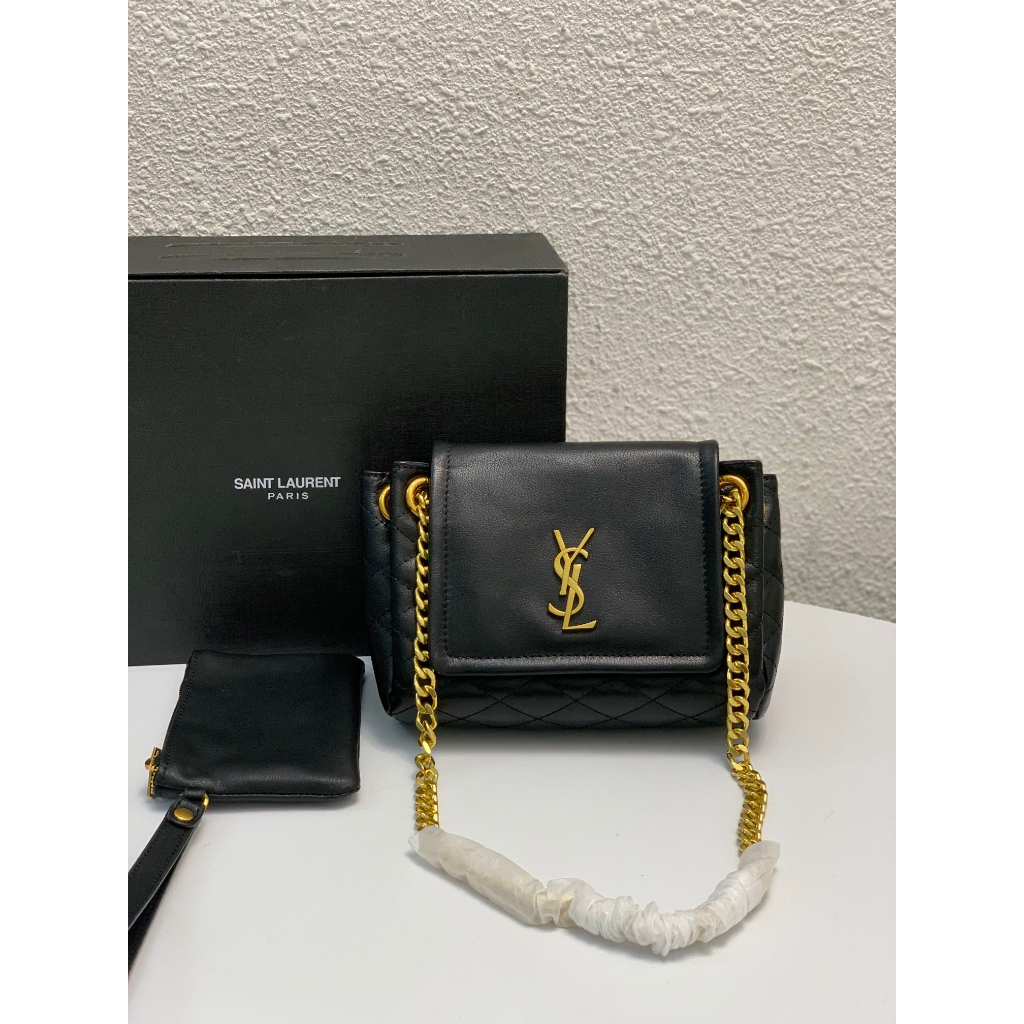 Túi xách nữ YSL Saint Laurent da thật trần trám cổ điển