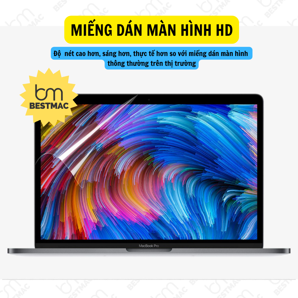 Miếng dán màn hình HD cho MacBook ( Tặng bộ khăn lau 4in1 )