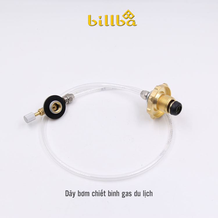Van bơm chiết nạp bình ga lùn đi du lịch cắm trại dã ngoại, dây bơm gas từ bình gas 12L- Billba Camping