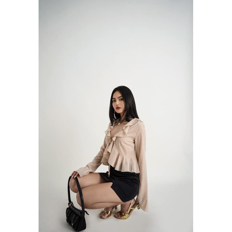 Áo voan bèo tay dài hàng thiết kế cao cấp siêu đẹp