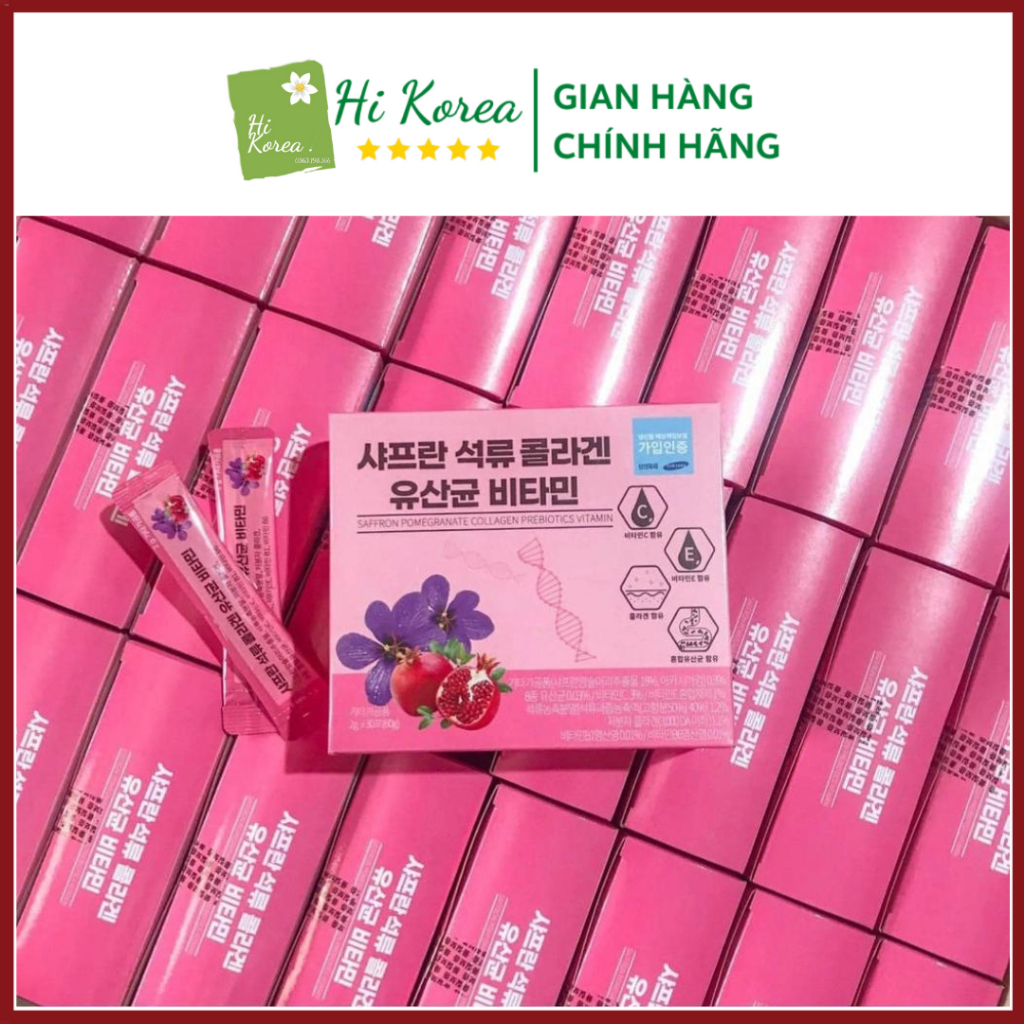Collagen Bột Lựu Hàn Quốc, Collagen Lựu Nhụy Hoa Nghệ Tây Bio Cell Hộp 30 Gói | BigBuy360 - bigbuy360.vn