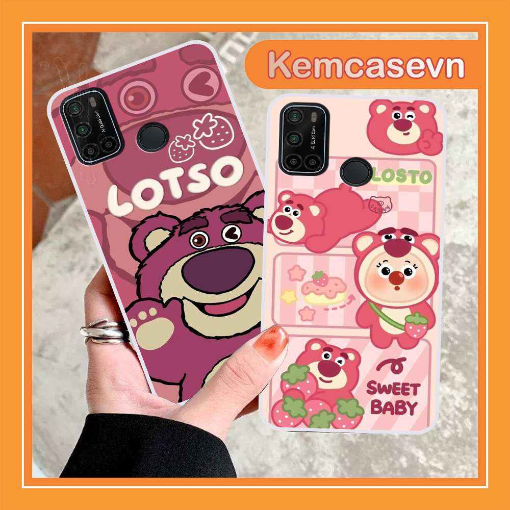Ốp Lưng Dẻo Trong Vsmart Joy 4 - Live 4 - Star 5 In Hình Gấu Lotso Hồng Cực Trend.