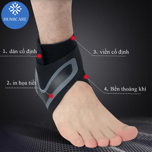 Đai quấn bảo vệ mắt cá băng bó cổ chân tránh chấn thương bong gân khi chơi thể thao chạy bộ tập gym SA48HUMI