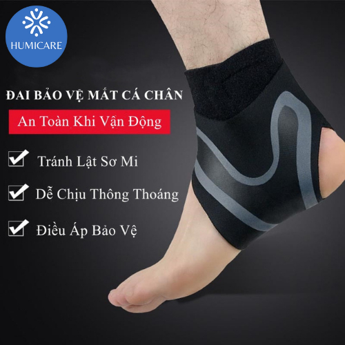 Đai quấn bảo vệ mắt cá băng bó cổ chân tránh chấn thương bong gân khi chơi thể thao chạy bộ tập gym SA48HUMI