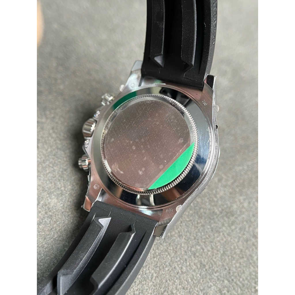 Đồng hồ Nam Rolex 6kim vành đá vỏ đá dây cao su máy nhật dòng cơ Automatic mặt đen 41mm