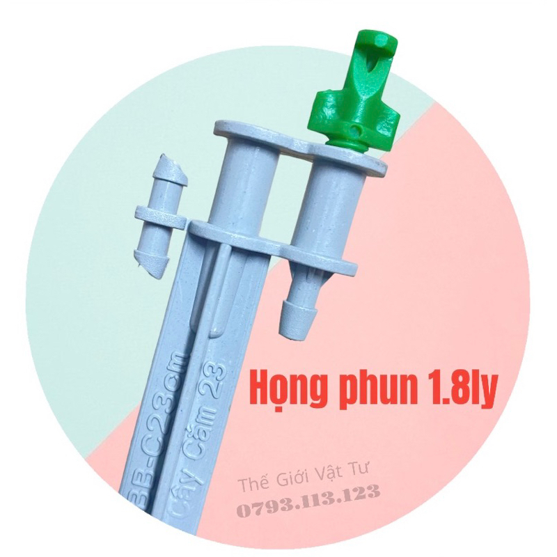 100 cây cắm 23 cm kèm béc tưới gốc, tiết kiệm nước hiệu quả
