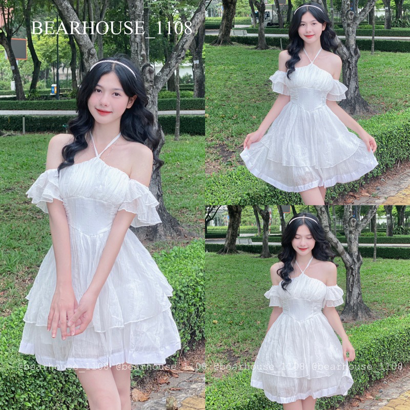 ĐẦM - VÁY *JUMP CỔ YẾM 2 TẦNG TIỂU THƯ DỰ TIỆC, KỶ YẾU