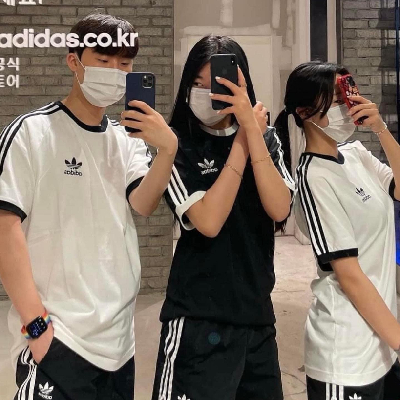 Áo thun Adidas Unisex nam nữ Basic logo ngực thoáng mát vải mịn cao cấp