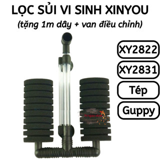 (Tặng 1m dây, 1 van tăng giảm) Lọc Sủi Vi Sinh Bio Đôi XY-2831, XY-2822 - Lọc vi sinh XY2831, XY2822 | Hingaostore.