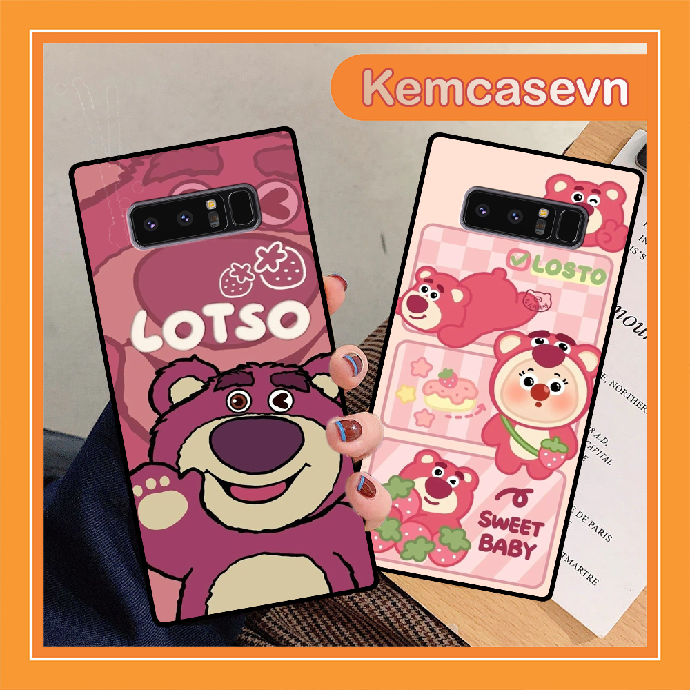 Ốp SamSung Note 8 - Note 9 In Hình Gấu Lotso Hồng Cực Trend.
