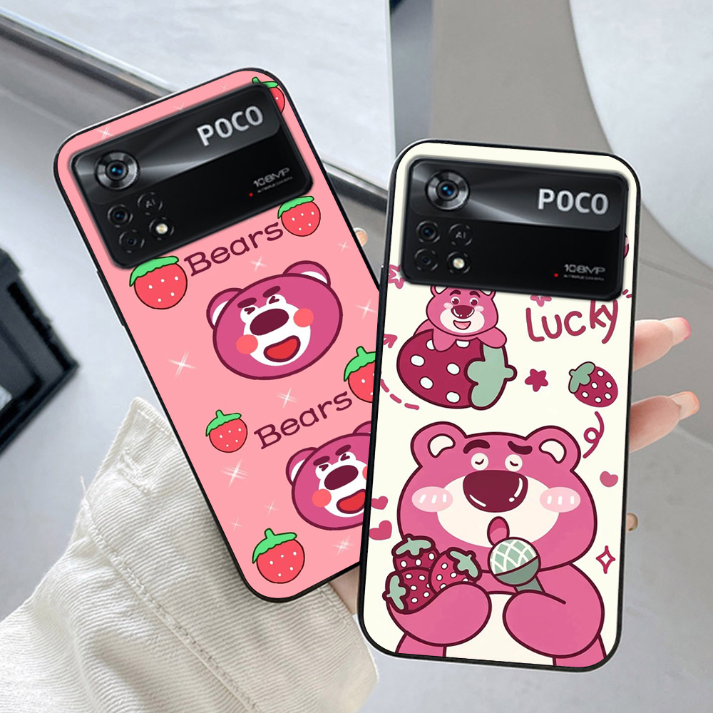 Ốp lưng Xiaomi poco x4 gt / x4 pro in hình gấu dâu chibi đáng yêu cute