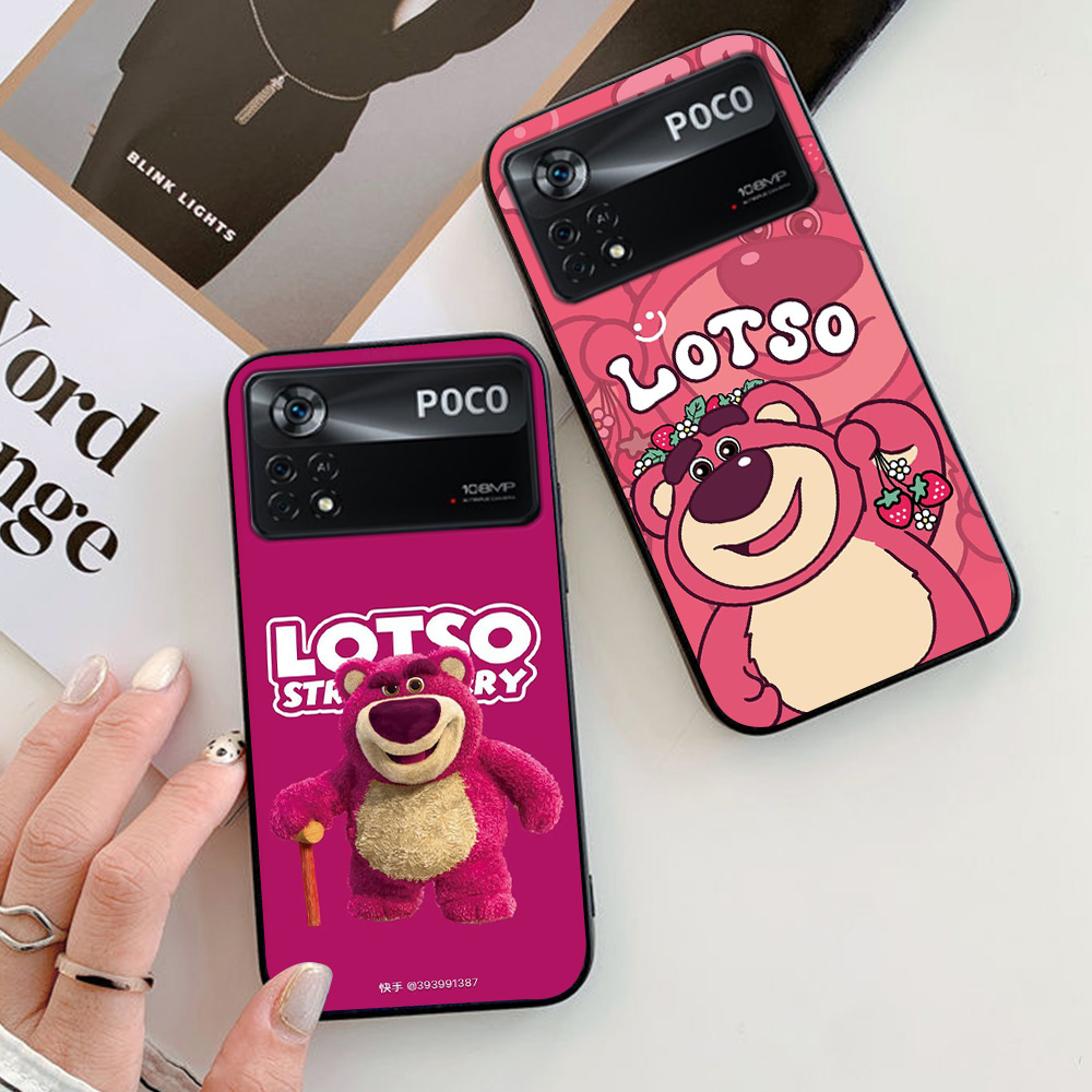 Ốp lưng Xiaomi poco x4 gt / x4 pro in hình gấu dâu chibi đáng yêu cute