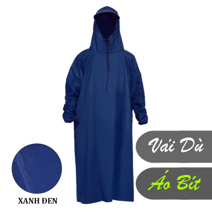 Áo Mưa Bít- Áo Mưa Kín Vải Dù, Vải Da Cá Hàng Cao Cấp, Siêu Bền