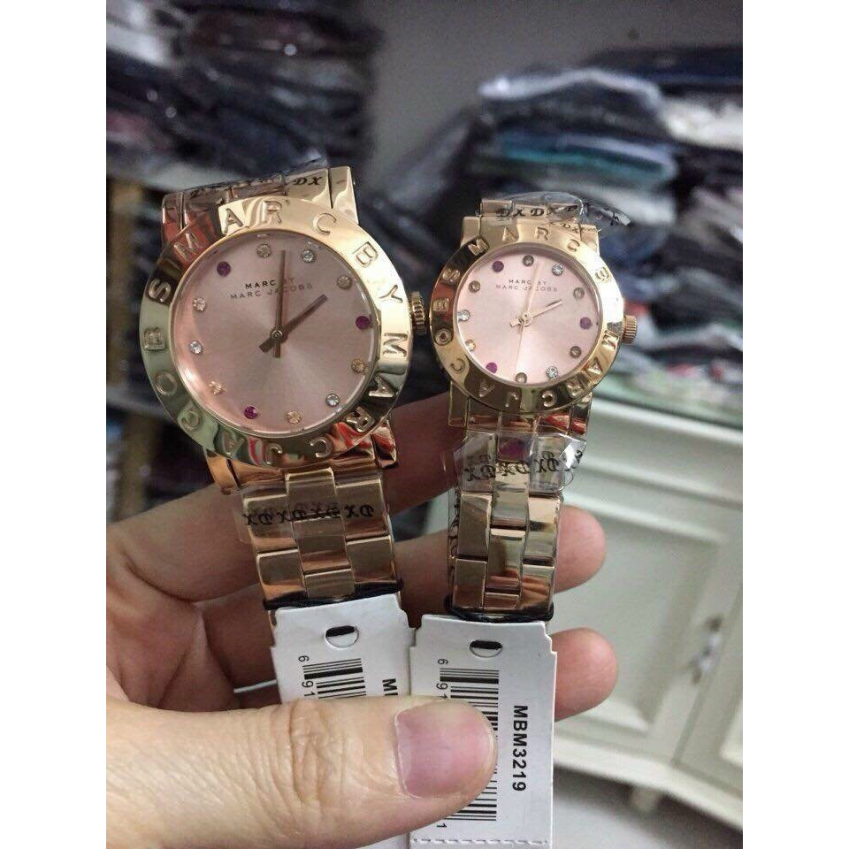 Đồng hồ marc jacobs Nữ chạy pin máy nhật vỏ vàng size 28mm.34mm vàng hồng, vàng gold