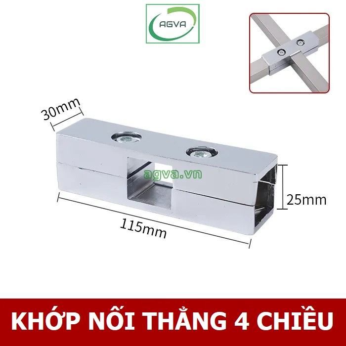 Khớp nối nhanh Sắt/Inox Hộp Vuông 25x25mm Không Cần Hàn KHN-001