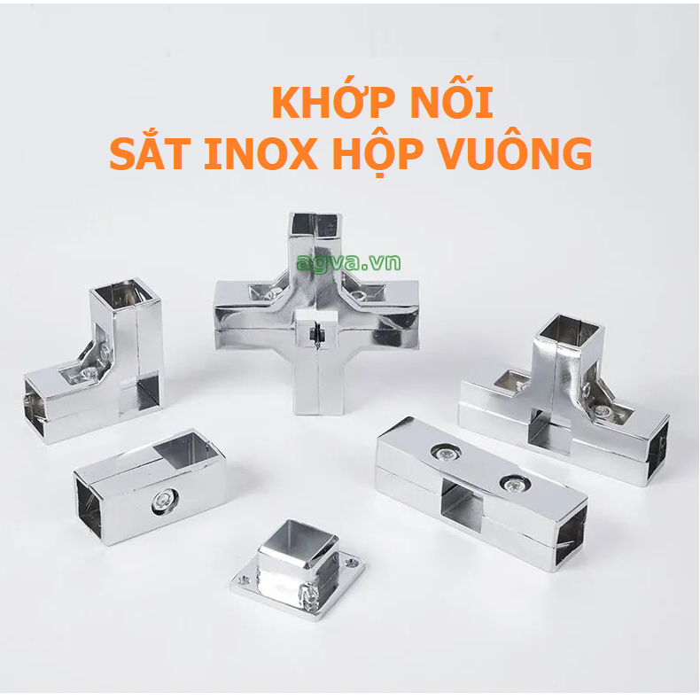 Khớp nối nhanh Sắt/Inox Hộp Vuông 25x25mm Không Cần Hàn KHN-001