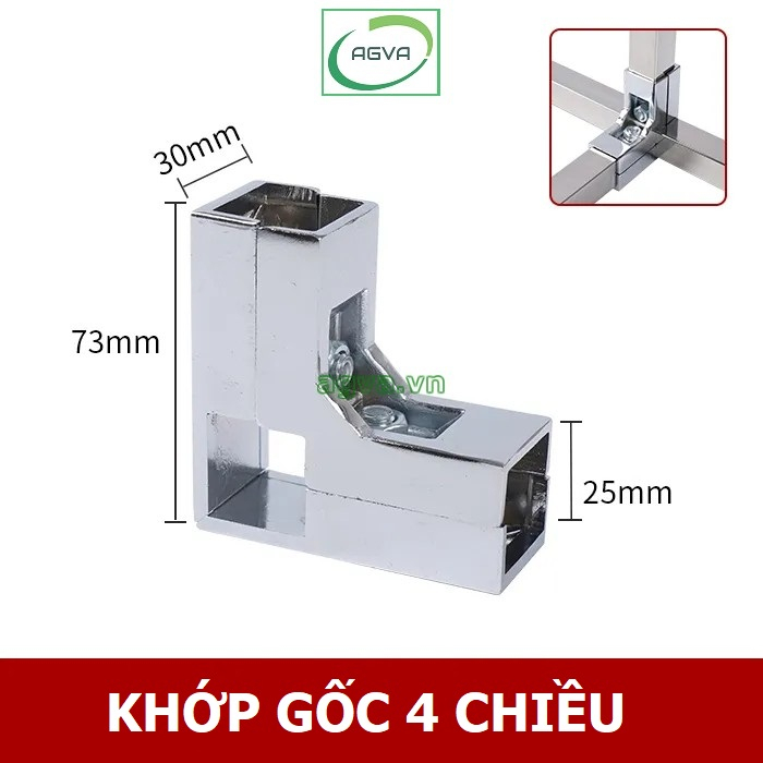 Khớp nối nhanh Sắt/Inox Hộp Vuông 25x25mm Không Cần Hàn KHN-001