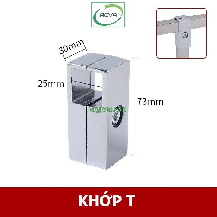 Khớp nối nhanh Sắt/Inox Hộp Vuông 25x25mm Không Cần Hàn KHN-001