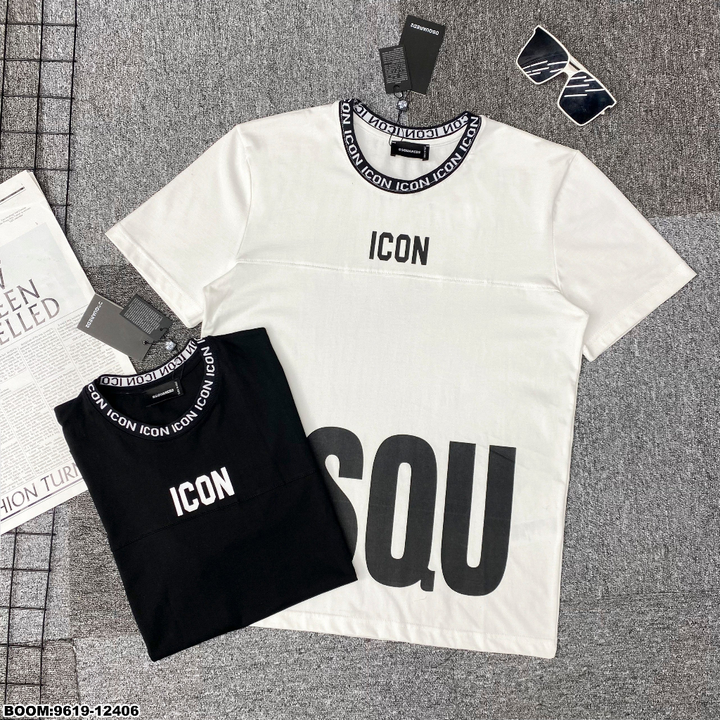 Áo T-shit Dsquared2 DSQU Icon viền cổ LA on web Unisex tay lỡ form rộng chất liệu 100% cotton.