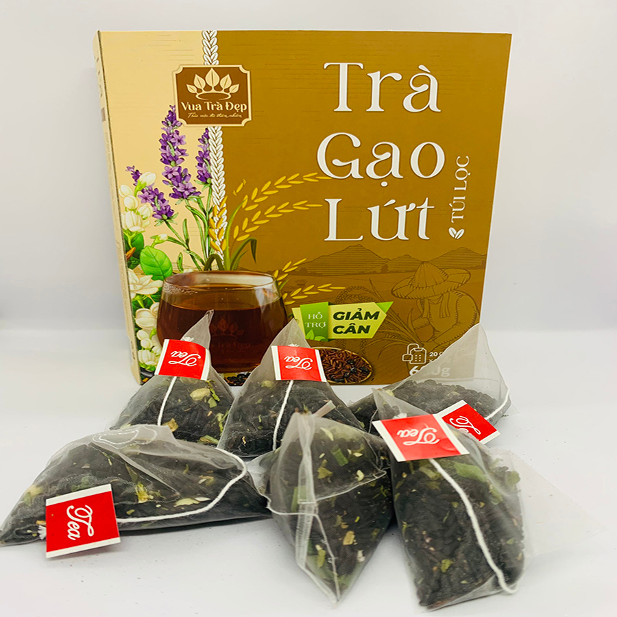 Trà Gạo Lứt Giảm Cân, Đậu Đen, Hoa Nhài, Cỏ Ngọt, Kỳ Tử, Táo Đỏ, Đậu Đỏ, Lá Nếp - Gói uống thử