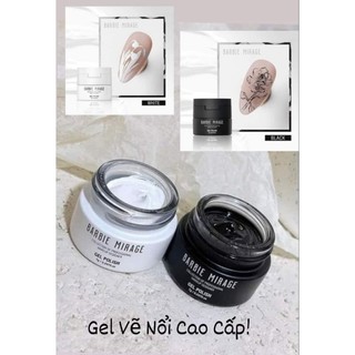 Gel vẽ nổi trắng đen barbie mirge cao cấp