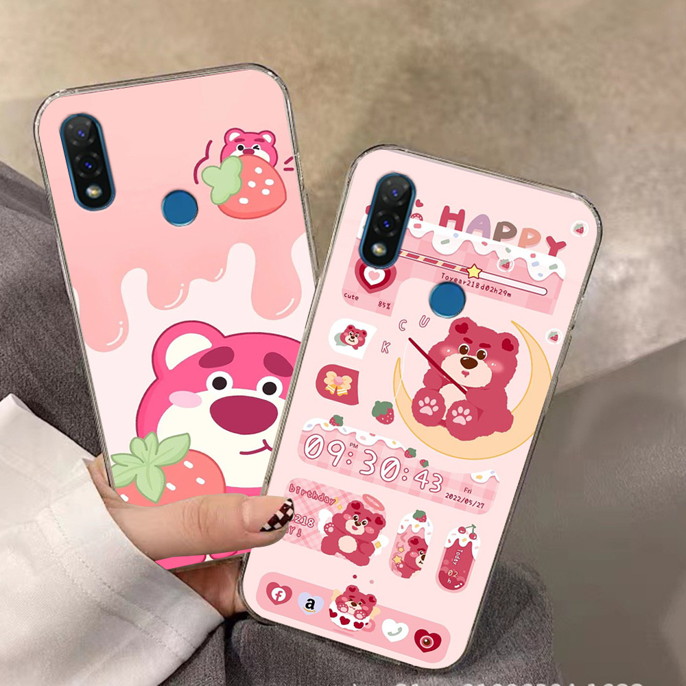 Ốp lưng vsmart Joy 2 Plus / vsmart Joy2+ in hình gấu dâu chibi đáng yêu cute
