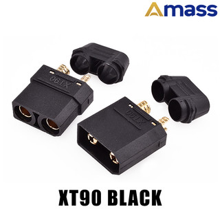 Phích cắm amass xt90 màu đen tải 90a chân tiếp xúc mạ vàng model xt90h xt90s