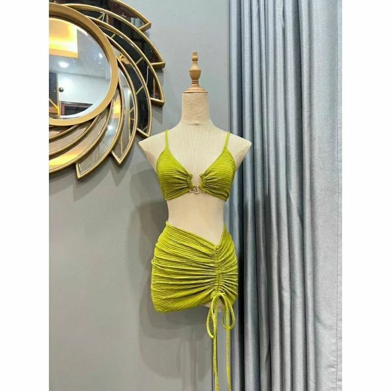 Hottrend 2023 Bikini Đồ Bơi Nữ Combo 3 Món Khoen Sừng Trâu