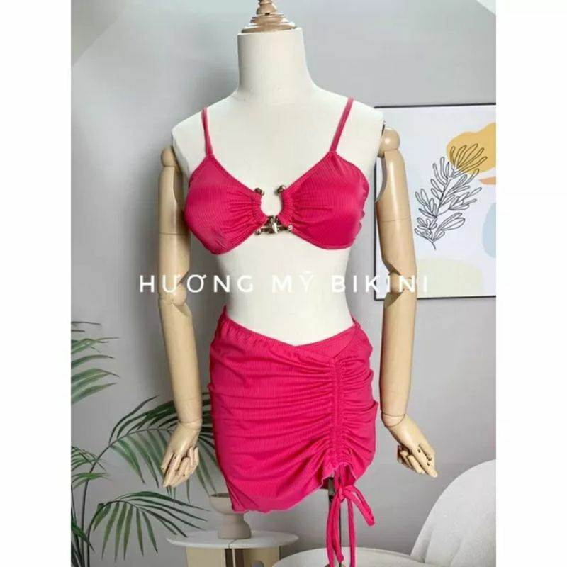 Hottrend 2023 Bikini Đồ Bơi Nữ Combo 3 Món Khoen Sừng Trâu