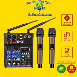 Bộ Mixer Yamaha G4 USB - Bộ Trộn Âm Thanh Mixer Chuyên Karaoke, Livestream, Thu Âm Cao Cấp - Tặng Kèm 2 Micro Không Dây