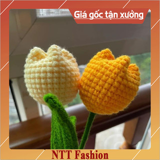 Nguyên liệu móc Hoa Tulip🌷+ Chart hướng dẫn cho người học móc len