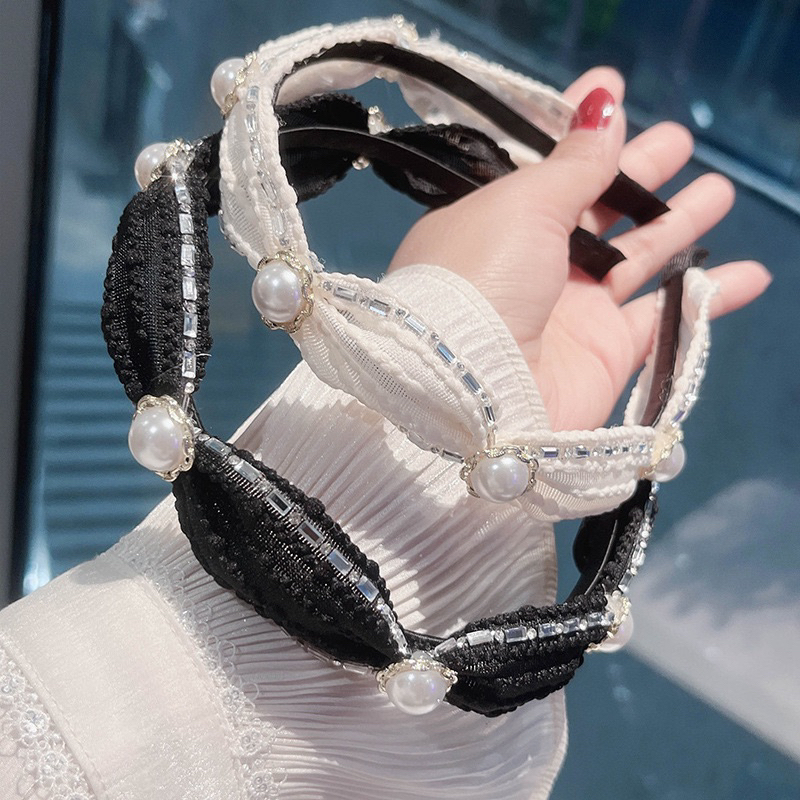 Bờm tóc đính đá phong cách hàn quốc cho nữ