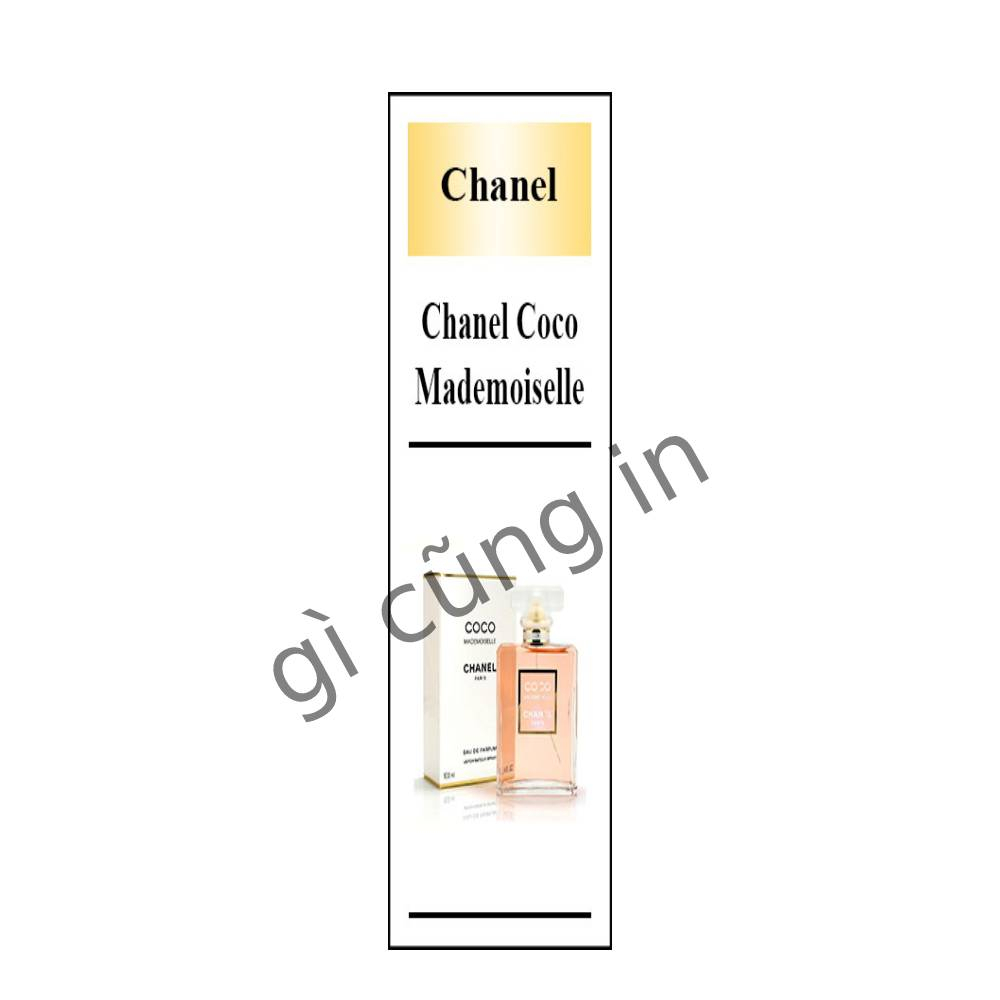 Tem chiết nước hoa Chanel Coco Mademoiselle - 85 tem